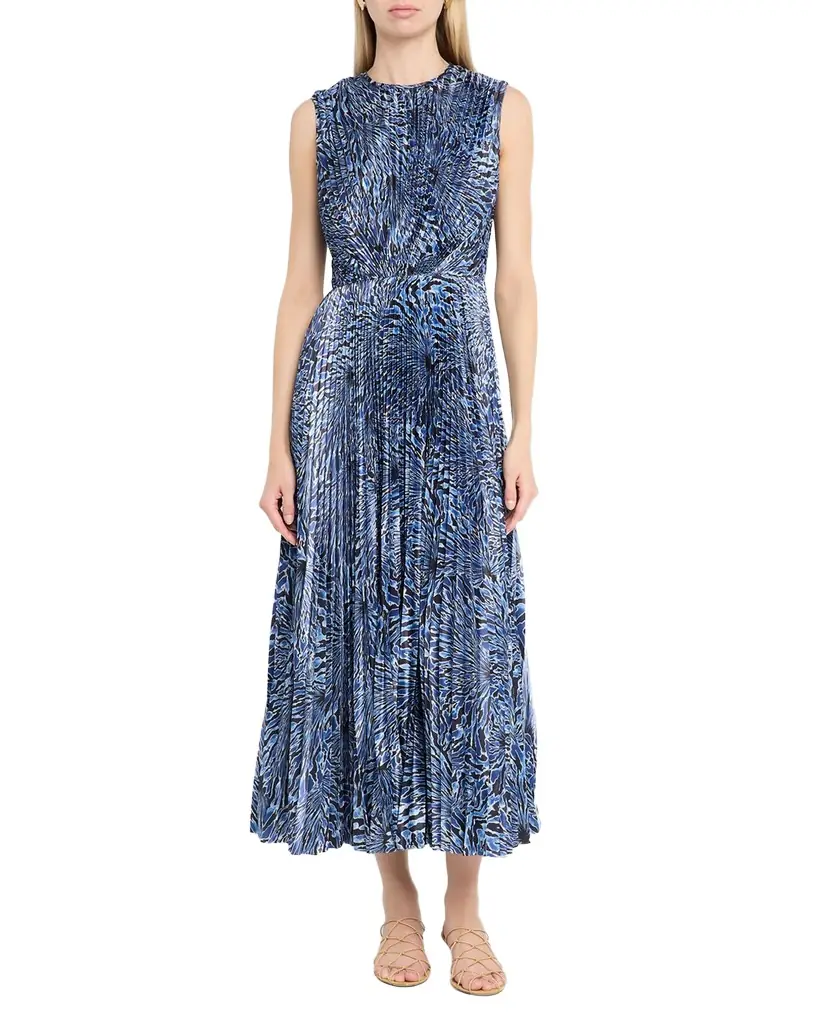 Ulla Johnson Malin Pleated Satin Midi Dress