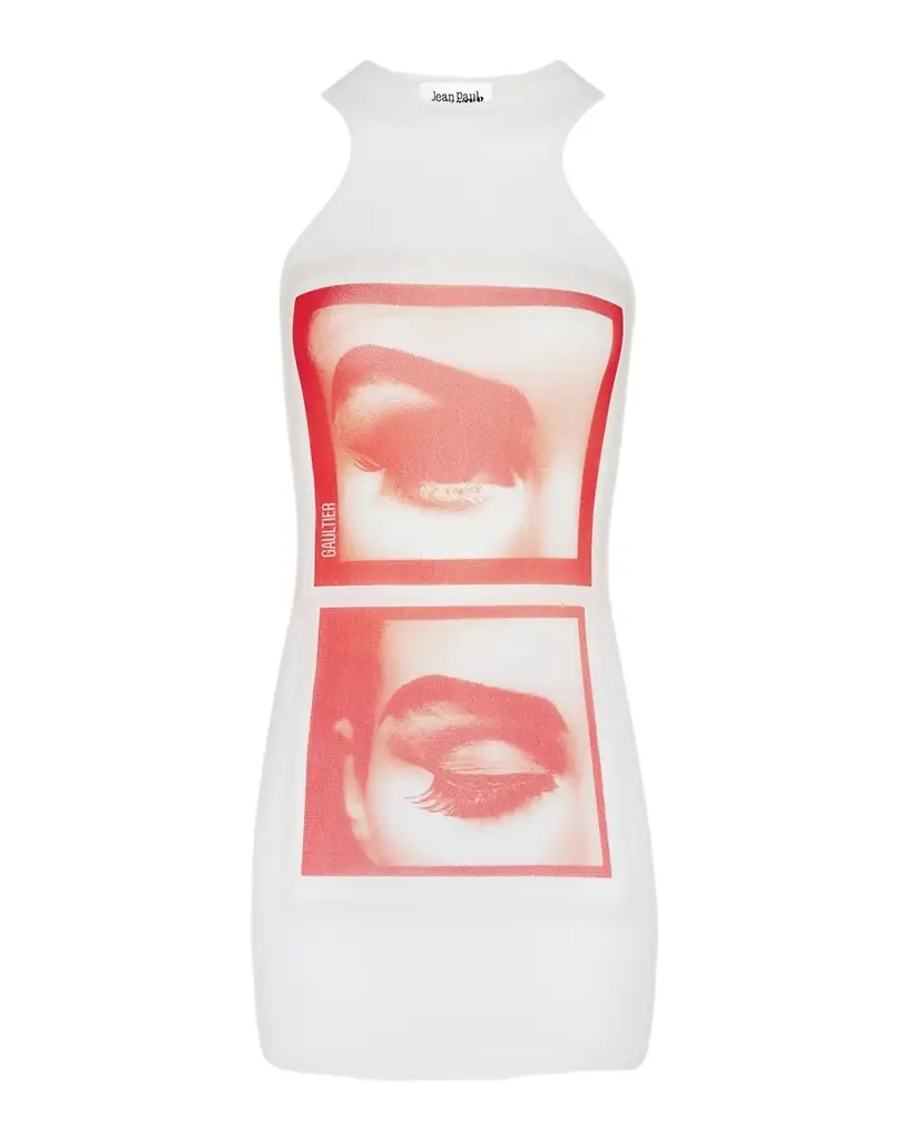 Jean Paul Gaultier Re-Edition Eyes And Lips Mesh Tank Top - Women's Clothing