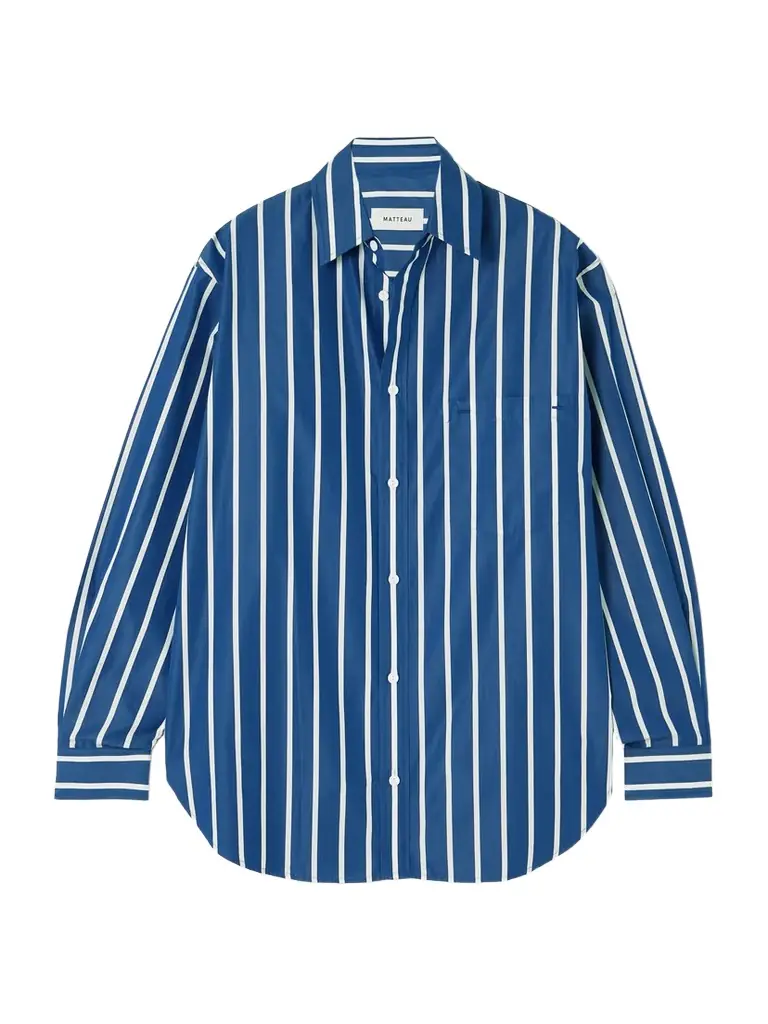 Matteau Striped Cotton-poplin Shirt