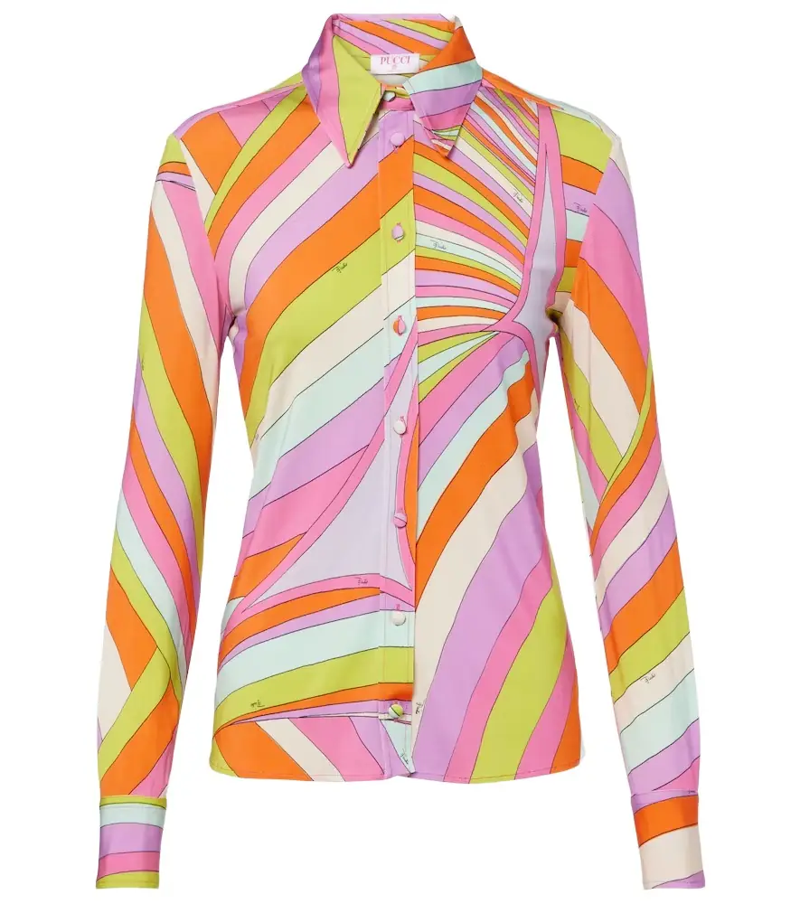 Pucci Iride satin jersey shirt