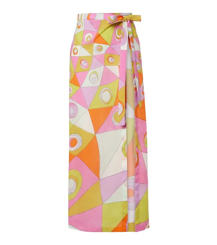 Pucci Orchidee cotton beach cover-up