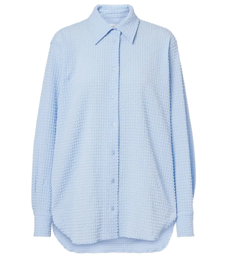 Hunza G Resort oversized seersucker shirt