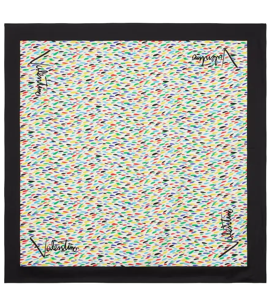 Valentino Printed silk twill scarf