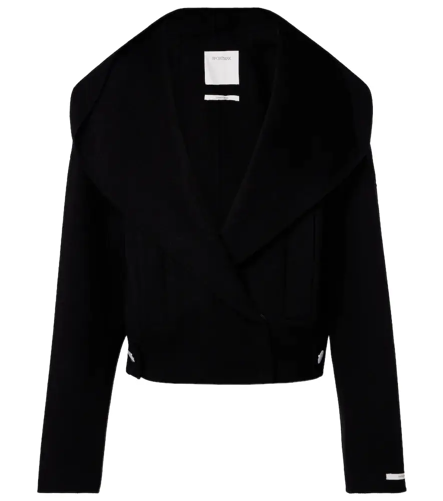 Sportmax Double-breasted wool jacket