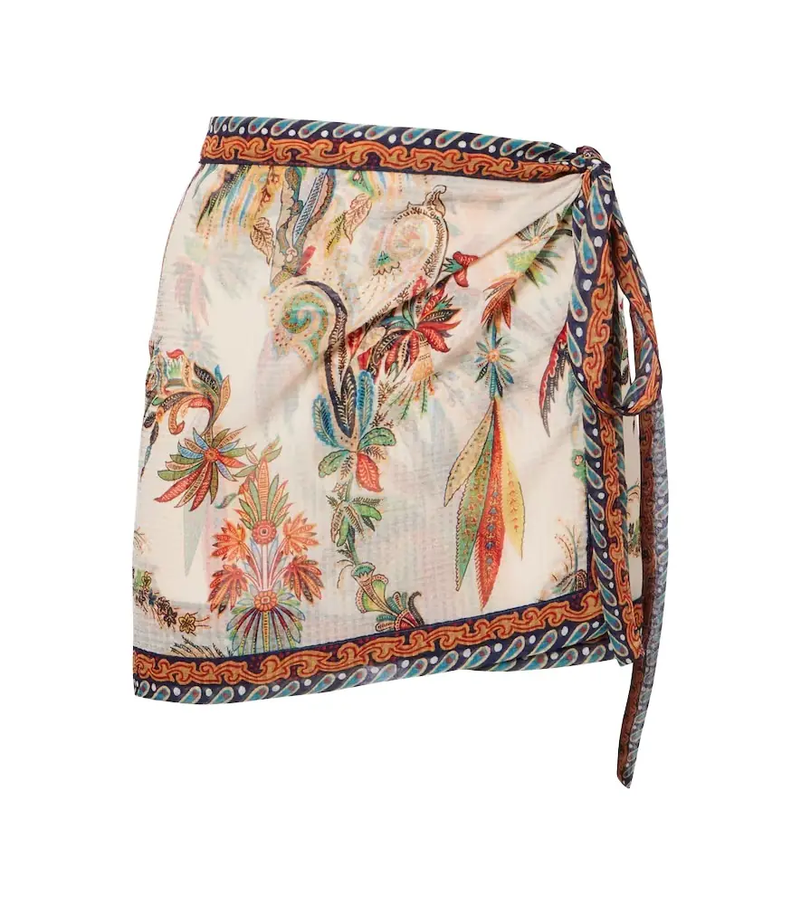 Etro Paisley wrap skirt