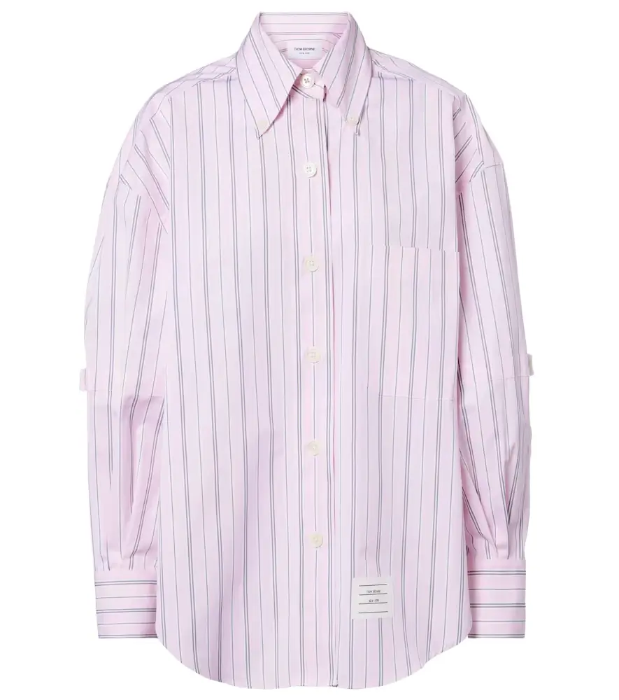 Thom Browne Striped cotton poplin shirt