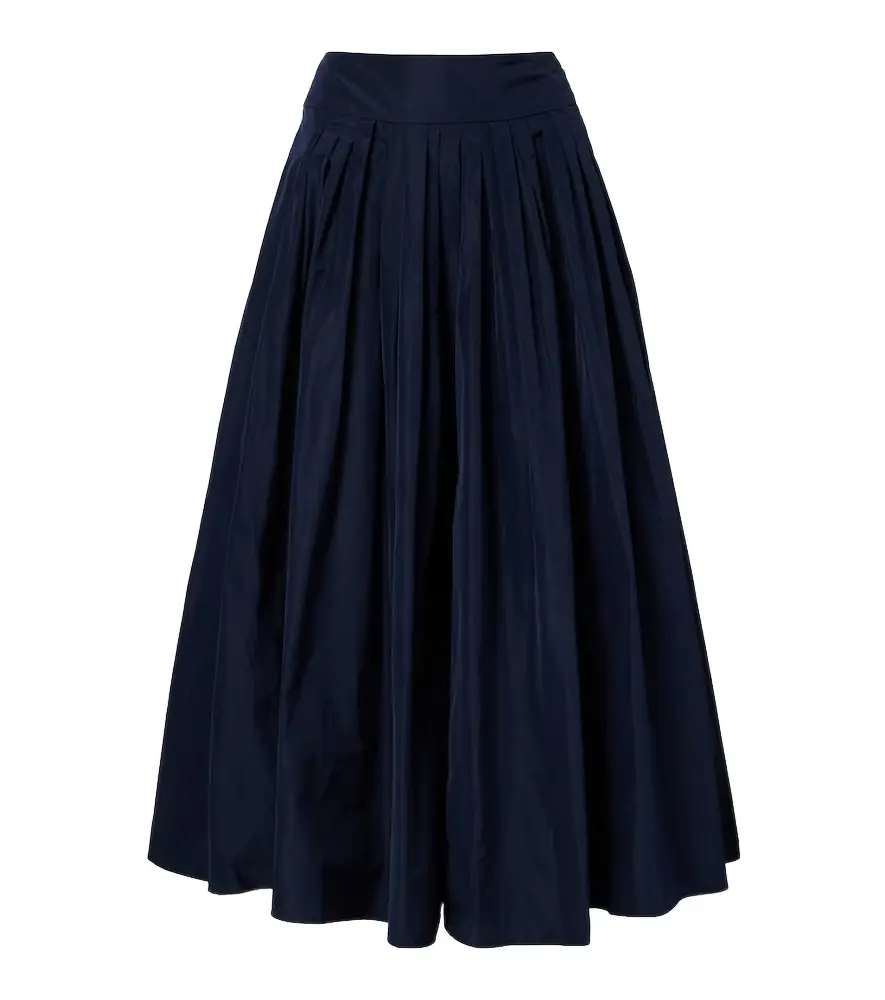 'S Max Mara Pleated taffeta maxi skirt