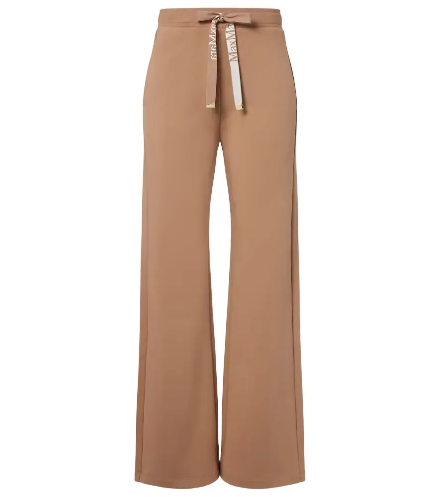 'S Max Mara Cotton-blend jersey wide-leg sweatpants