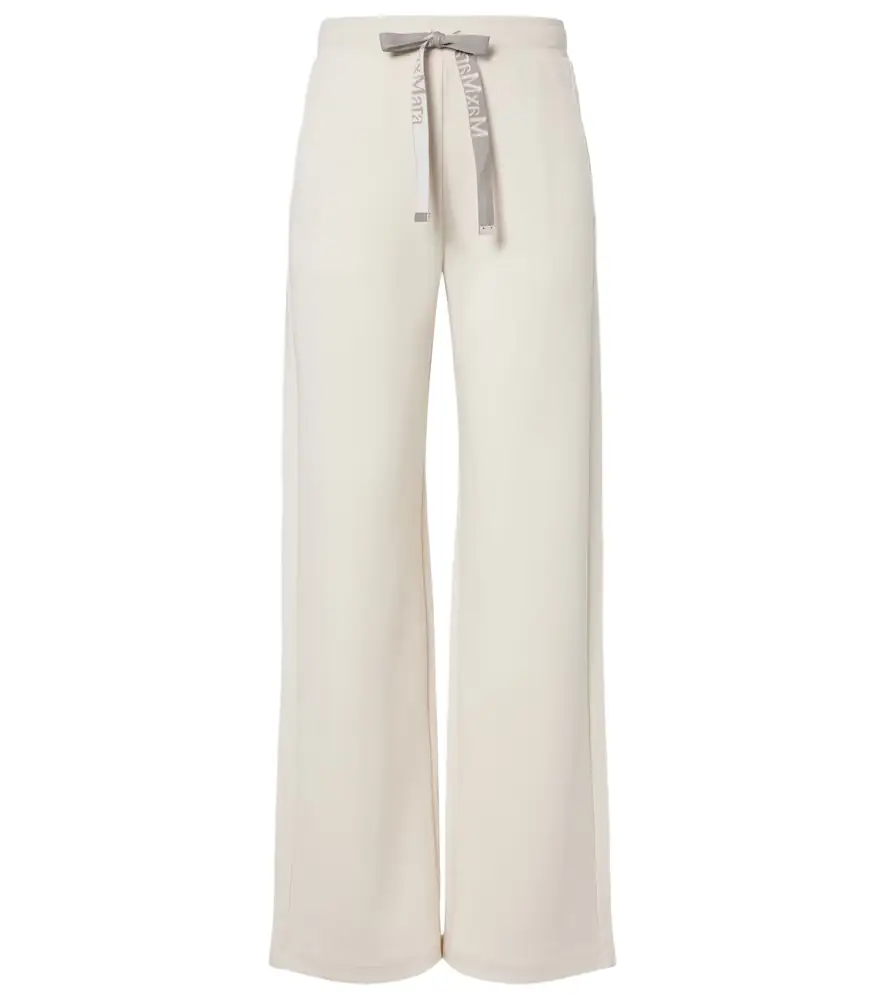 'S Max Mara Cotton-blend jersey wide-leg sweatpants