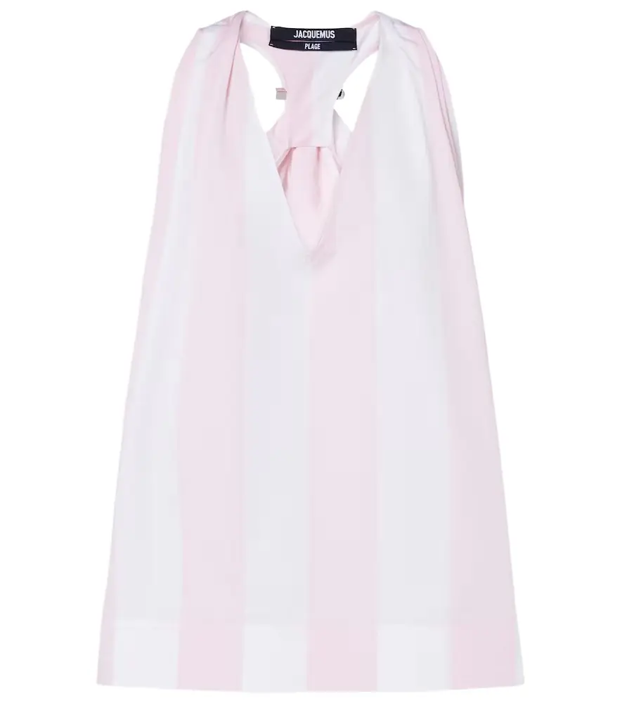Jacquemus Norma striped cotton poplin top