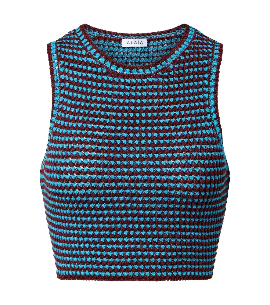 Alaia Alaïa Crochet cotton crop top