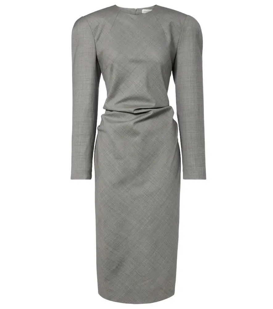 Magda Butrym Wool tie-detail midi dress