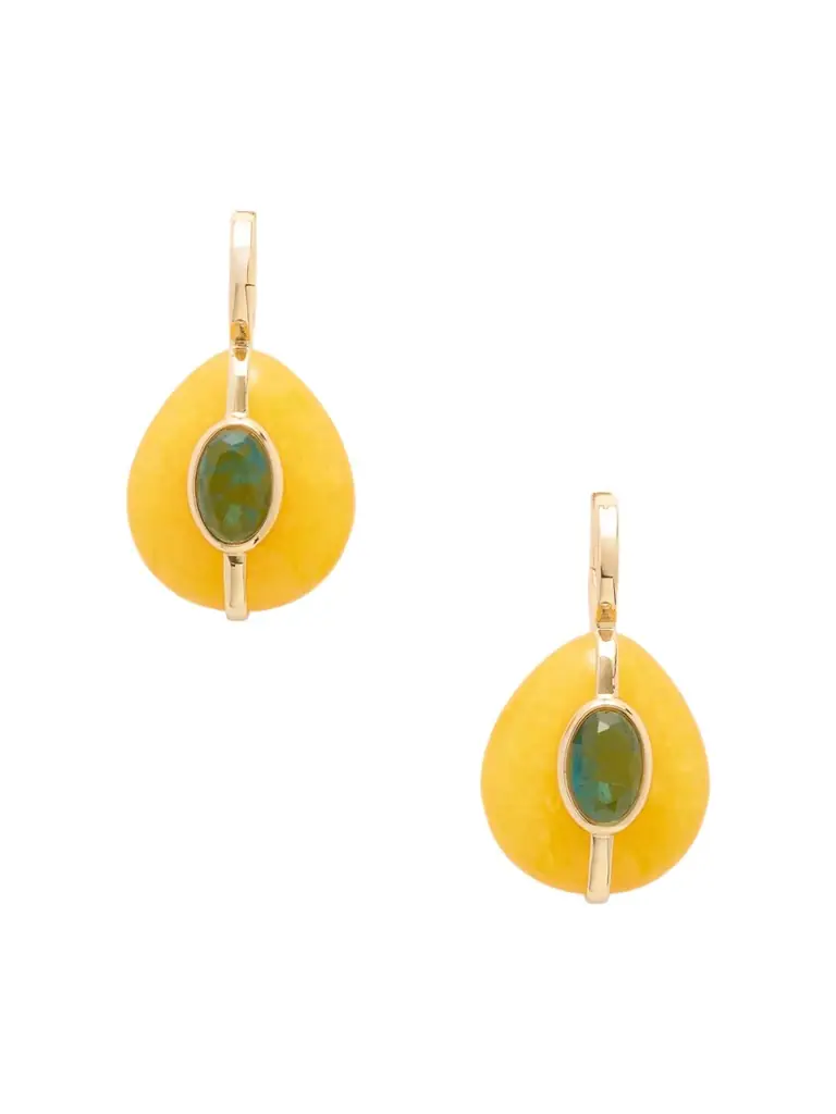 Roxanne Assoulin The Stone Pebble Gold-tone Crystal Earrings