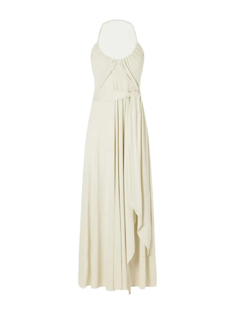 Alaïa Halter Jersey Maxi Dress