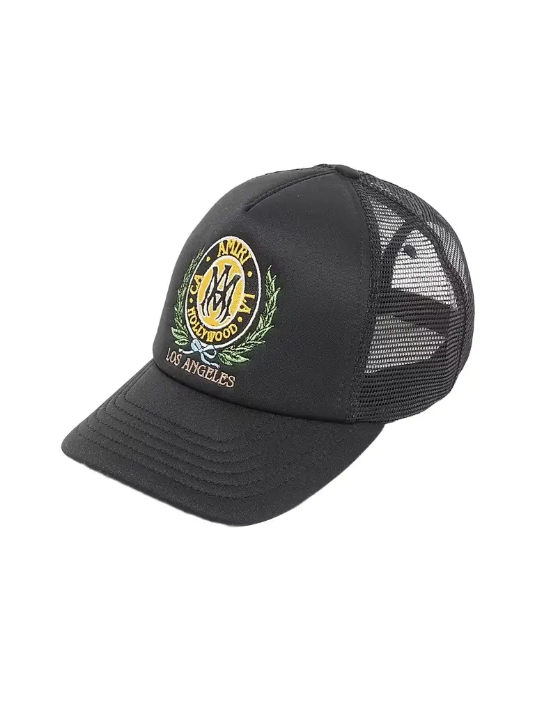 Amiri Men's MA Crest Trucker Hat - Black