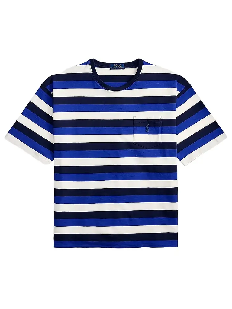 Polo Ralph Lauren Men's Striped Cotton T-Shirt - Newport Navy Multi