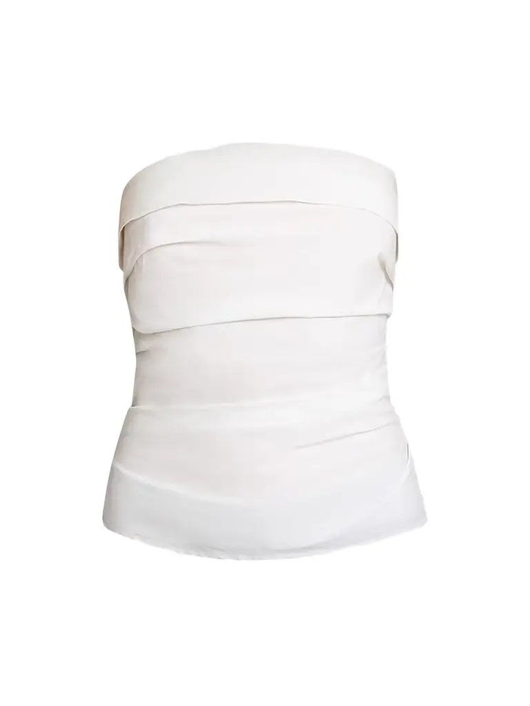 Proenza Schouler Women's Maisy Pleated Cotton Poplin Top - White - Women's Clothing