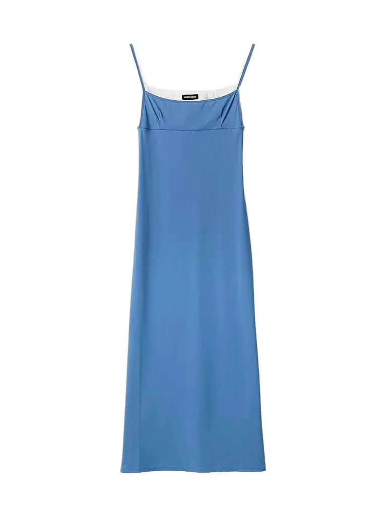 Miu Miu Women's Stretch Jersey Midi Dress - Blue