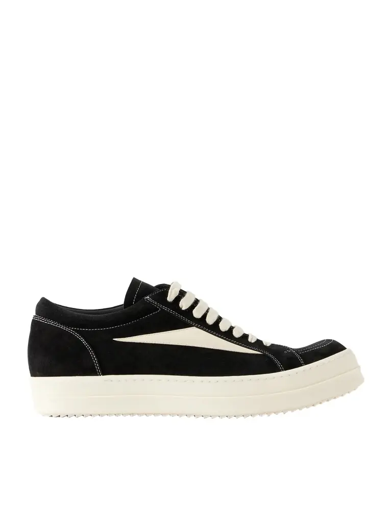 Rick Owens Vintage Full-Grain Leather-Trimmed Suede and Rubber Sneakers - Men