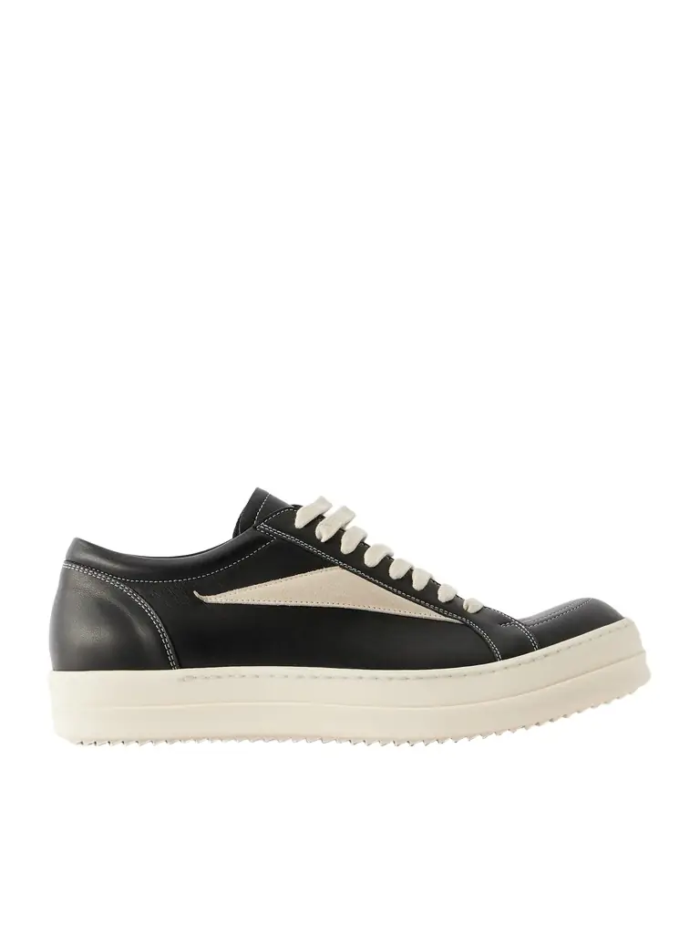 Rick Owens Vintage Suede-Trimmed Leather and Rubber Sneakers - Men
