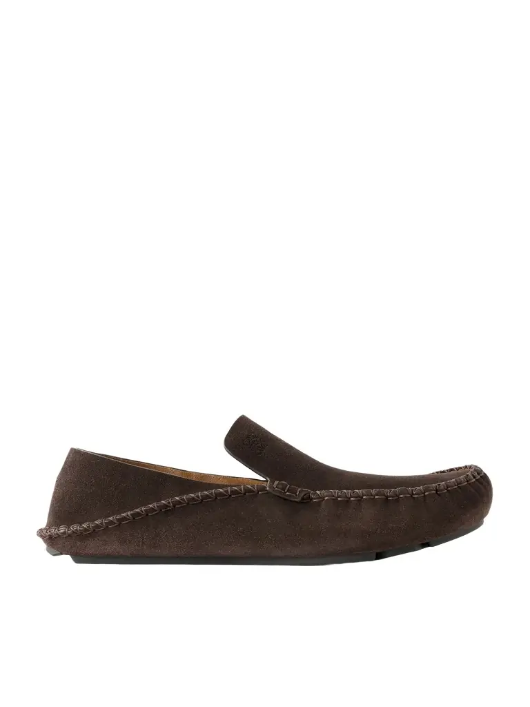 Loewe Rambla Suede Driving Loafers - Men