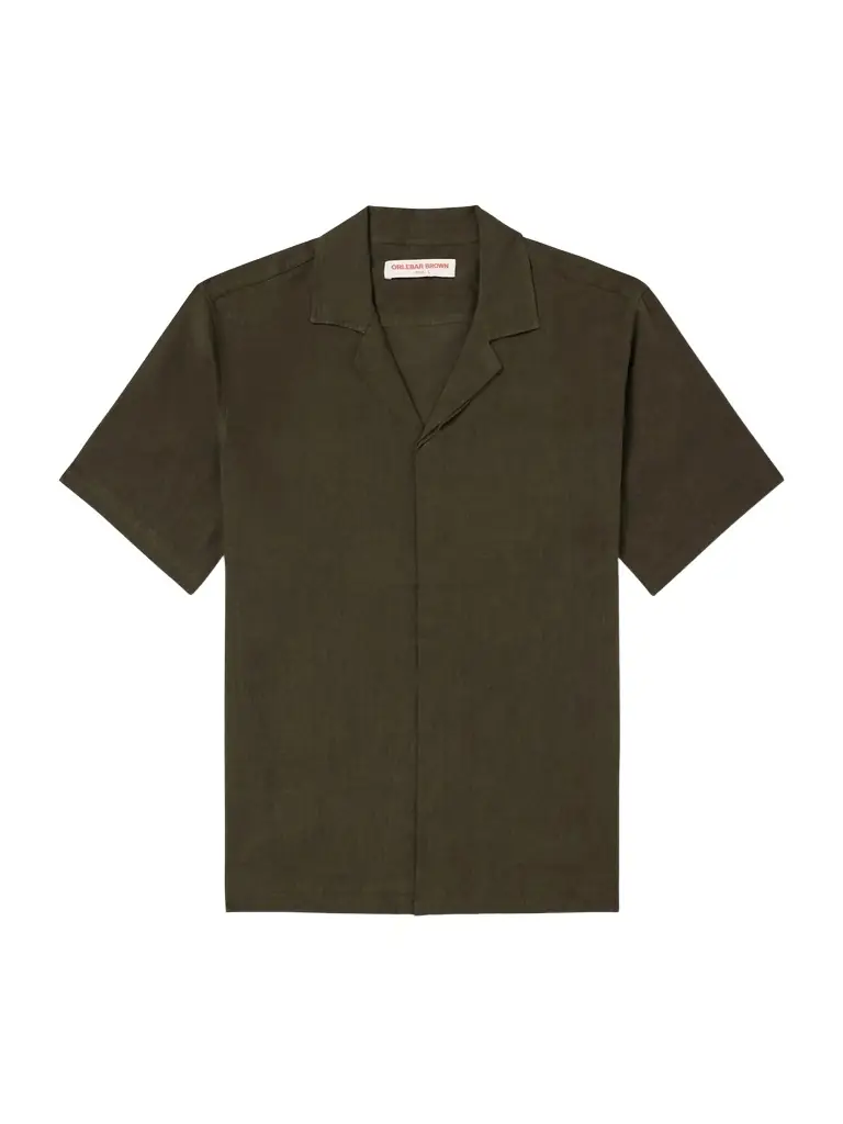 Orlebar Brown Maitan II Camp-Collar Linen Shirt - Men