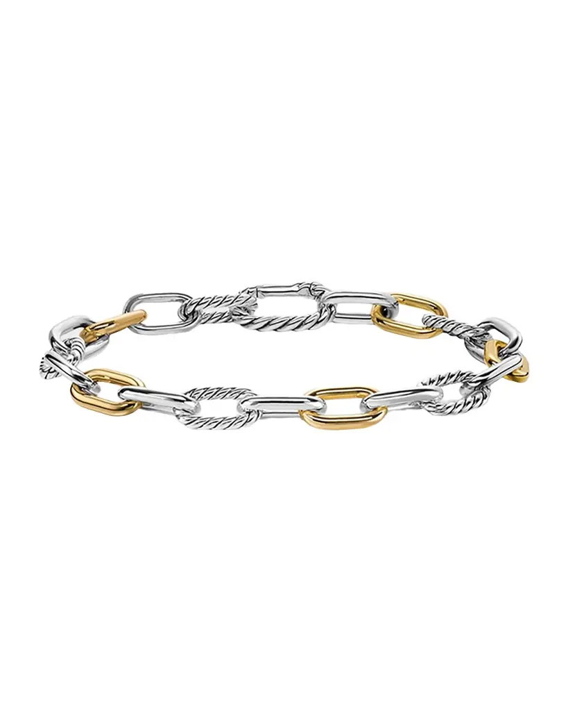 David Yurman Men 's DY Madison Chain Bracelet in 18K Gold and Sterling Silver, 8.5mm