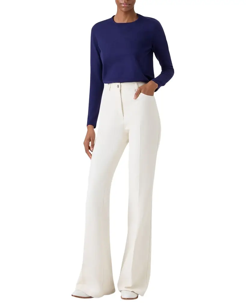 Akris Cashmere-Silk Fine Gauge Knit Sweater