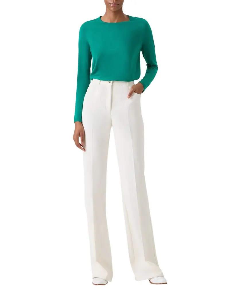 Akris Cashmere-Silk Fine Gauge Knit Sweater