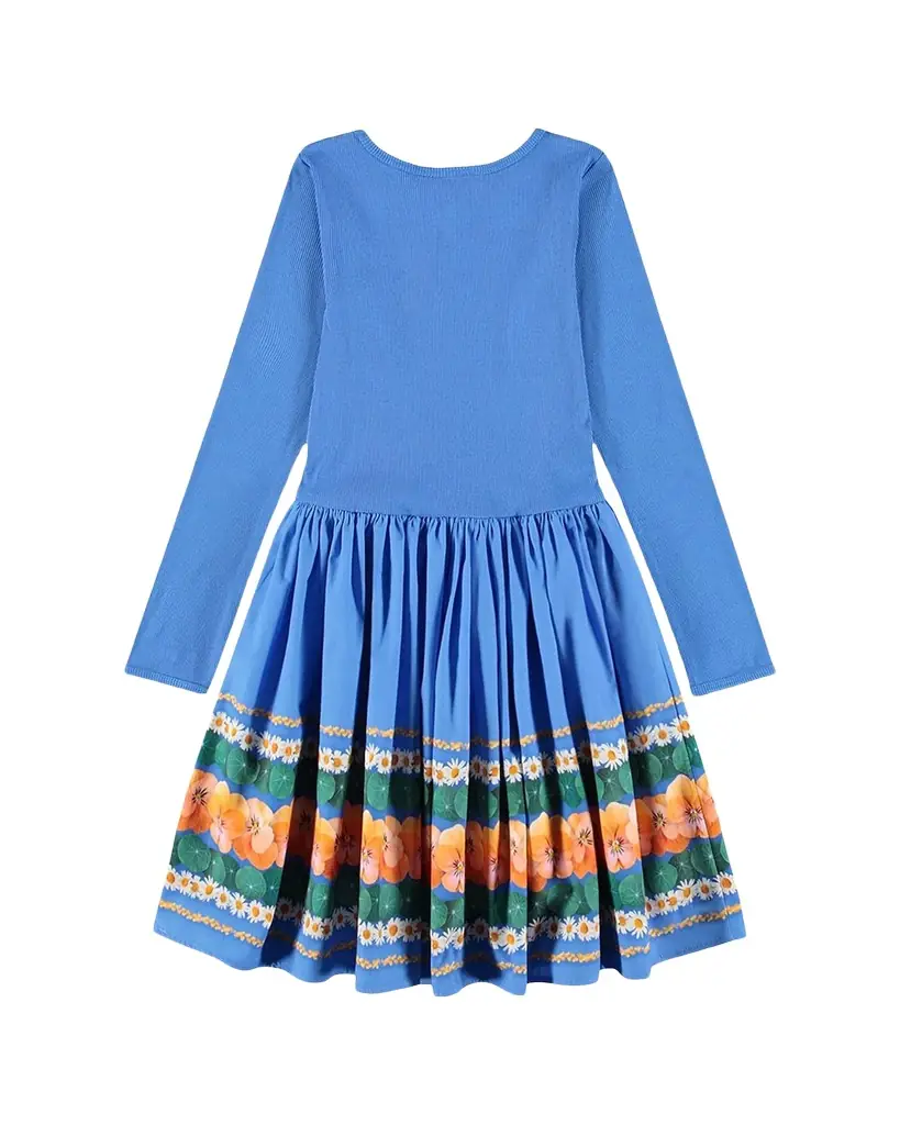 Molo Girl 's Casie Long-Sleeve Cotton Dress, Size 2-6