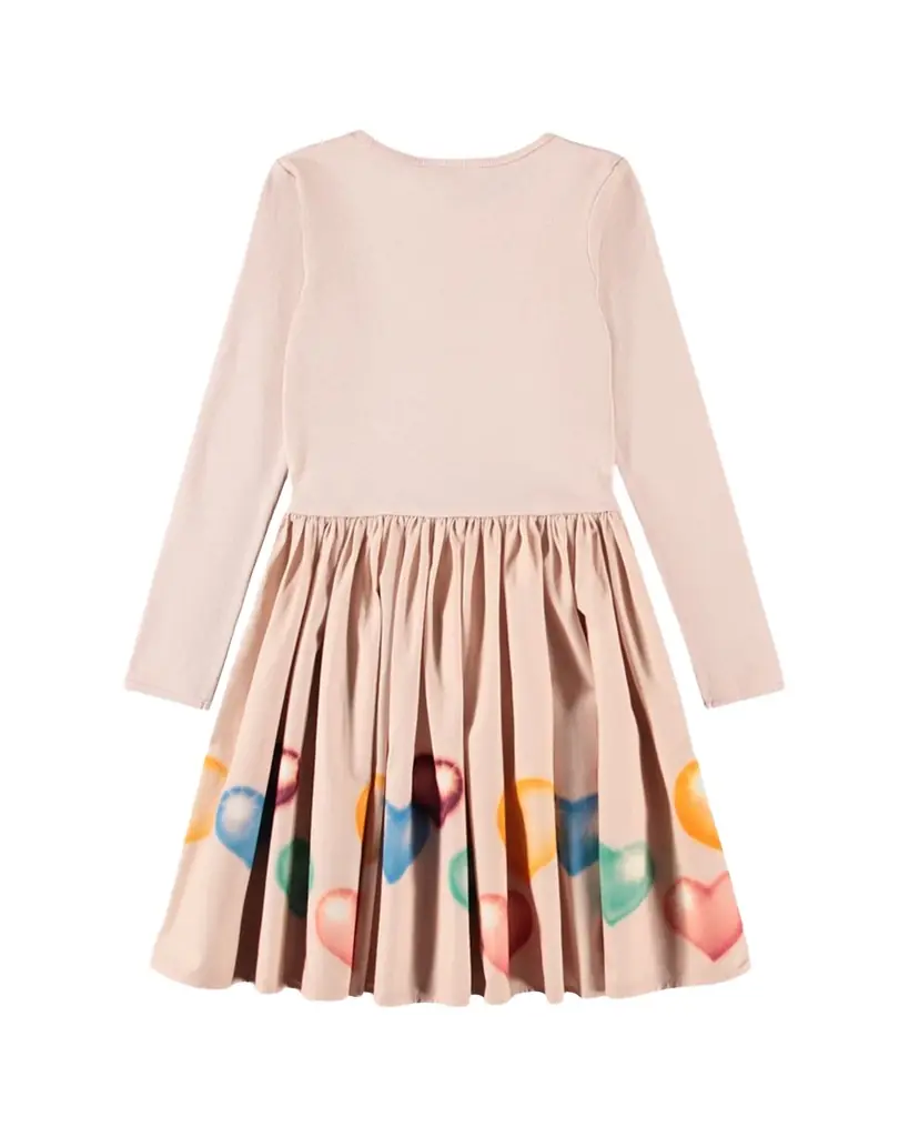 Molo Girl 's Casie Printed Long-Sleeve Combo Dress, Size 7-14