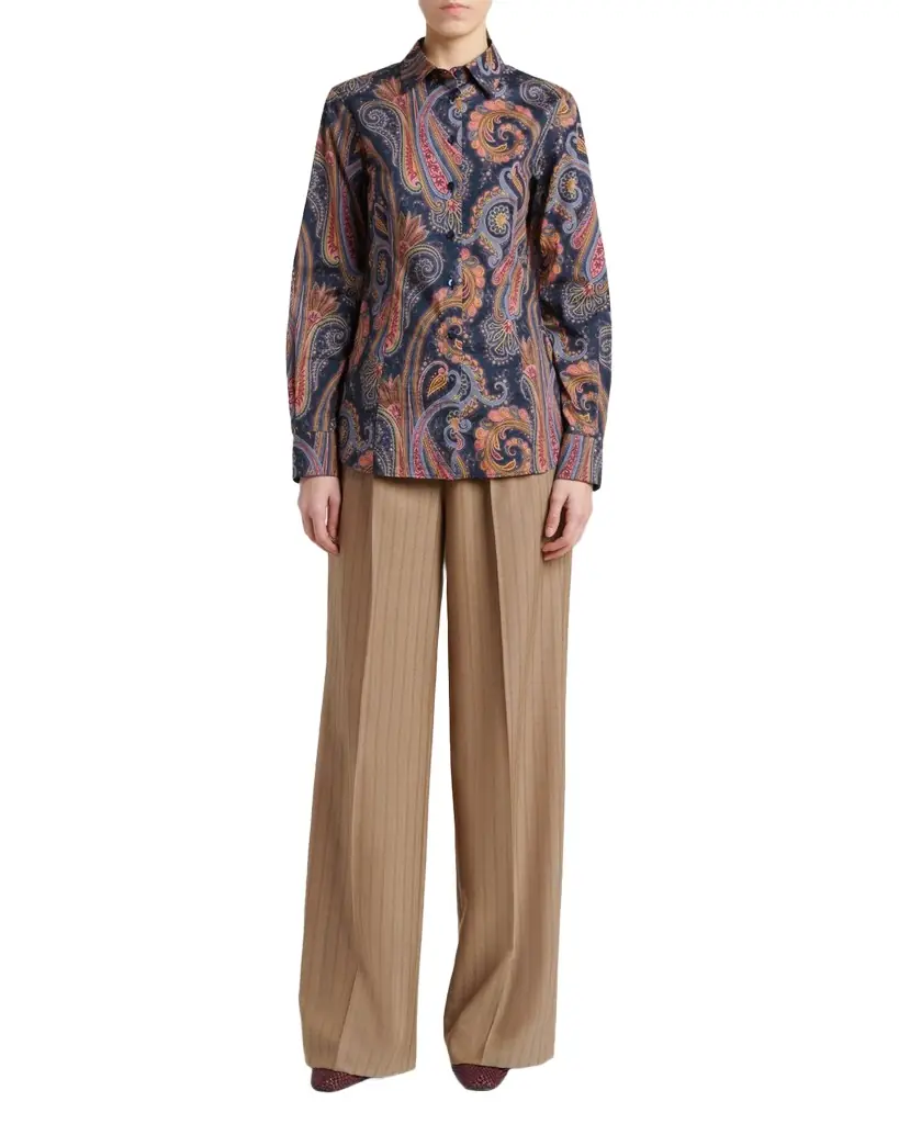 Etro Paisley-Print Cotton Button-Down Shirt