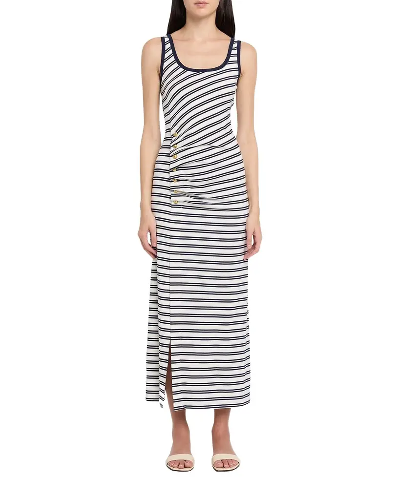 SIMKHAI Becker Striped Cotton Jersey Maxi Dress