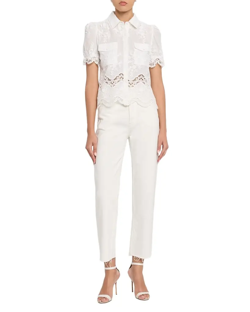 Generation Love Mina 3D Floral Cotton-Voile Shirt