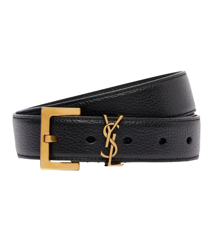 Saint Laurent Cassandre leather belt
