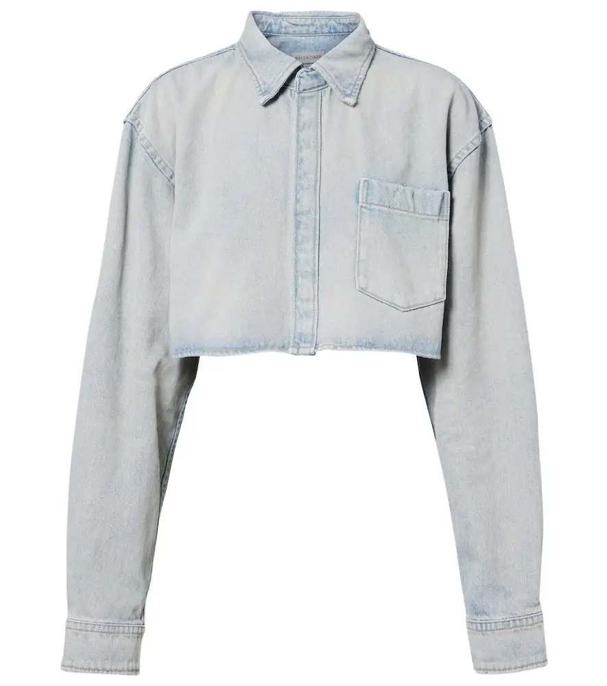 Balenciaga Cropped denim shirt