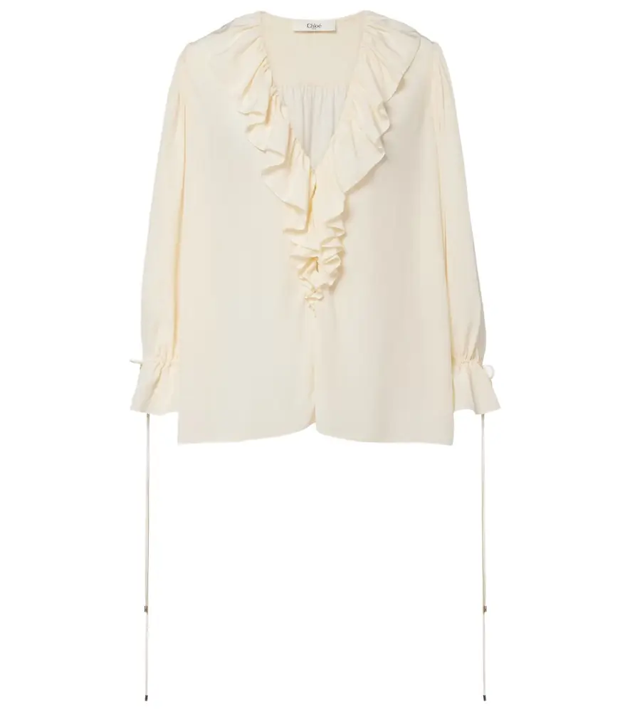 Chloe Chloé Ruffled silk blouse
