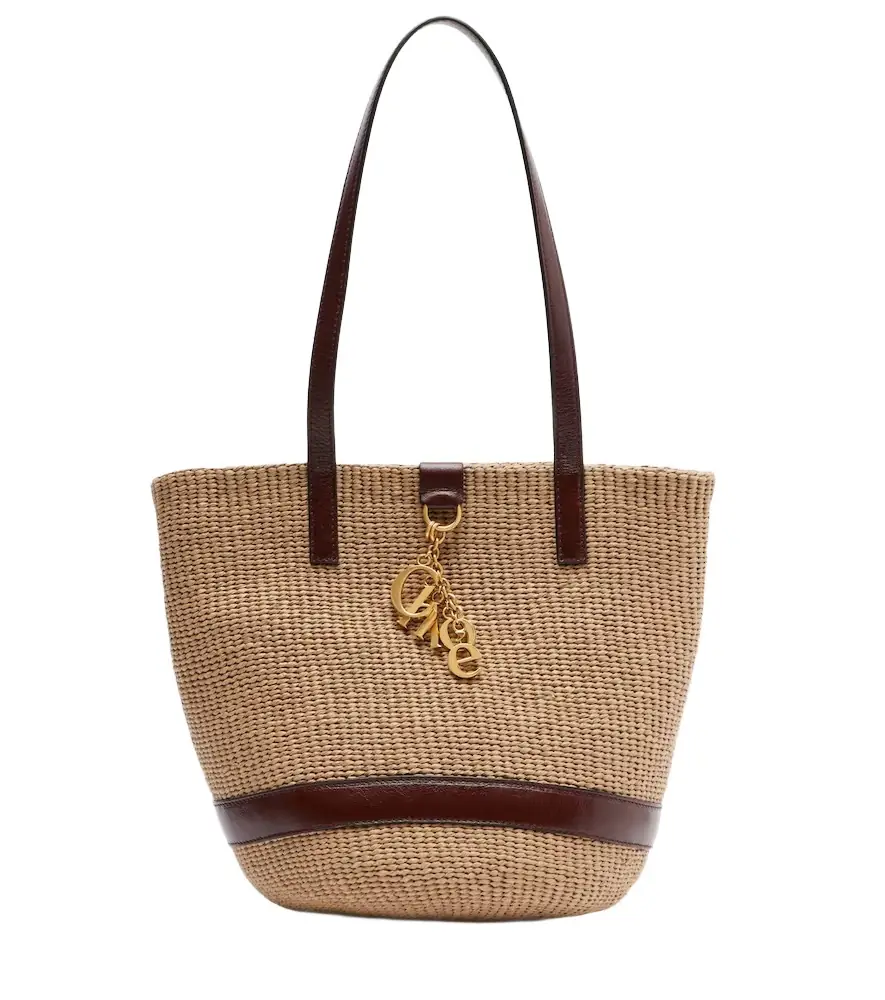 Chloe Chloé Medium leather-trimmed basket bag