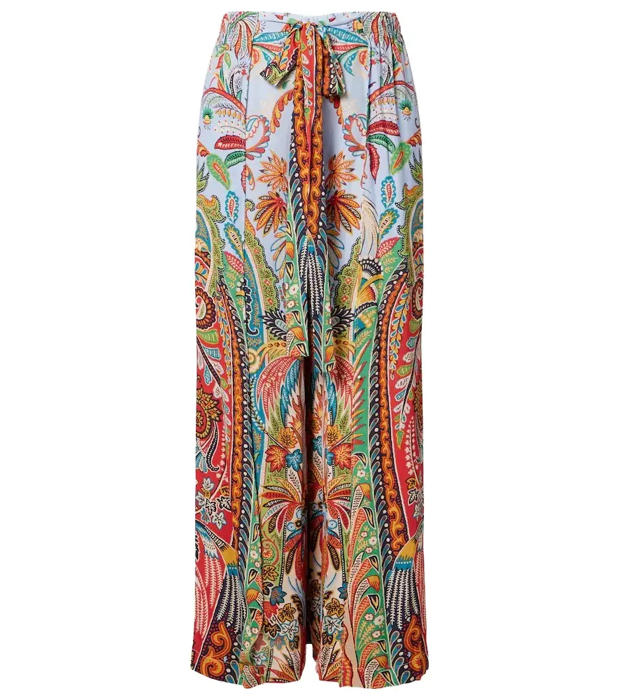 Etro Paisley wide-leg pants