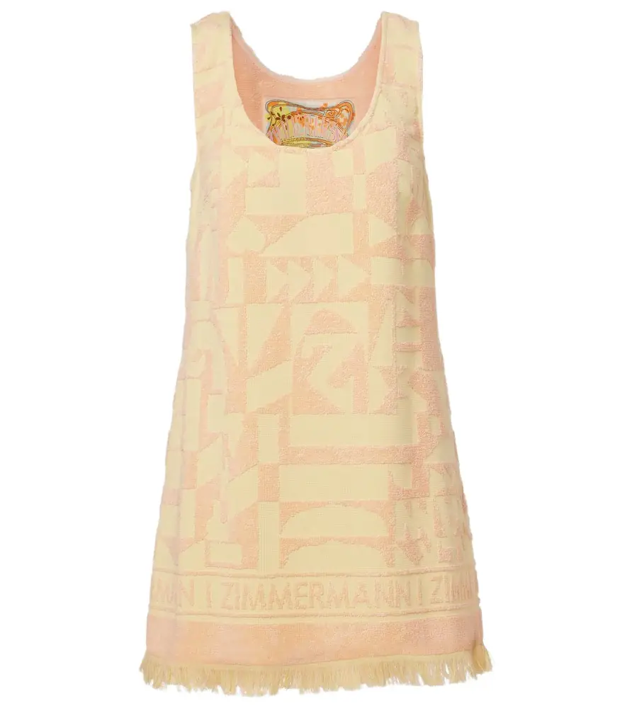 Zimmermann Solstice Towelling cotton terry minidress