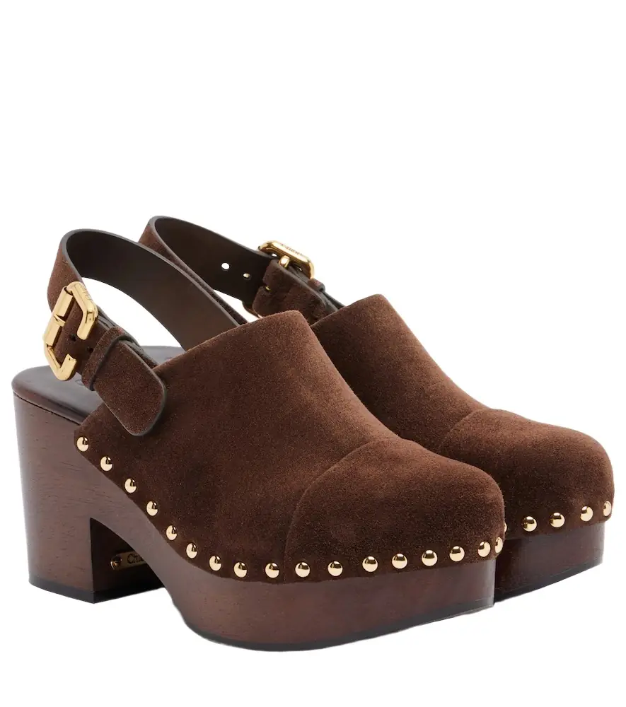 Chloe Chloé Jeannette suede clogs