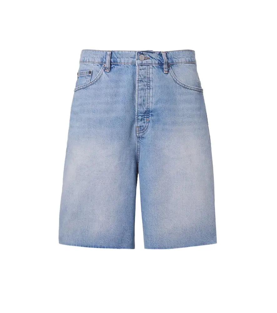 Frame DIstressed denim Bermuda shorts
