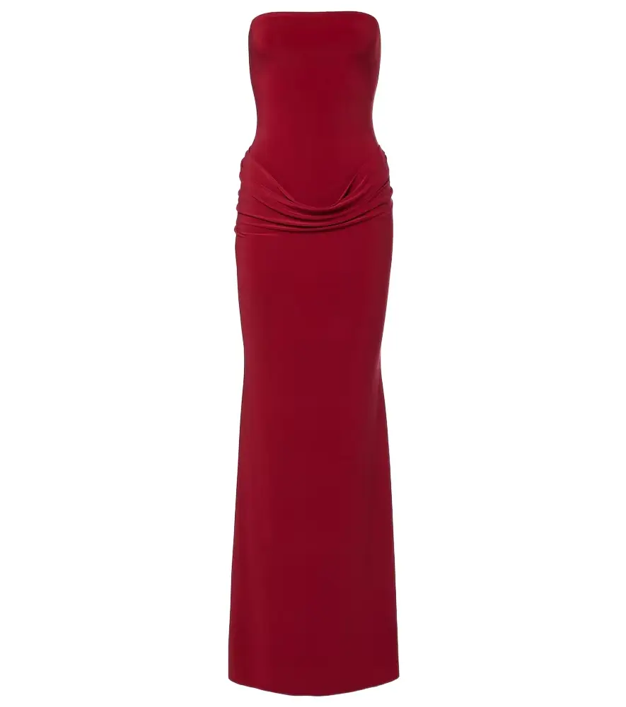 Bananhot Elice draped cotton maxi dress
