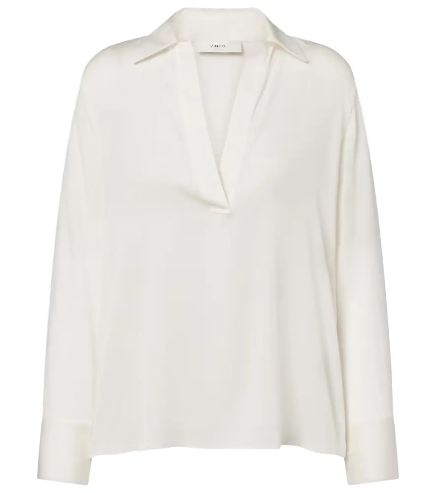 Vince Silk-blend blouse