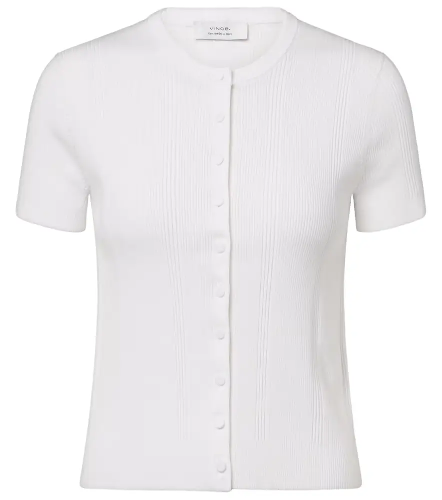 Vince Ribbed-knit cotton-blend cardigan