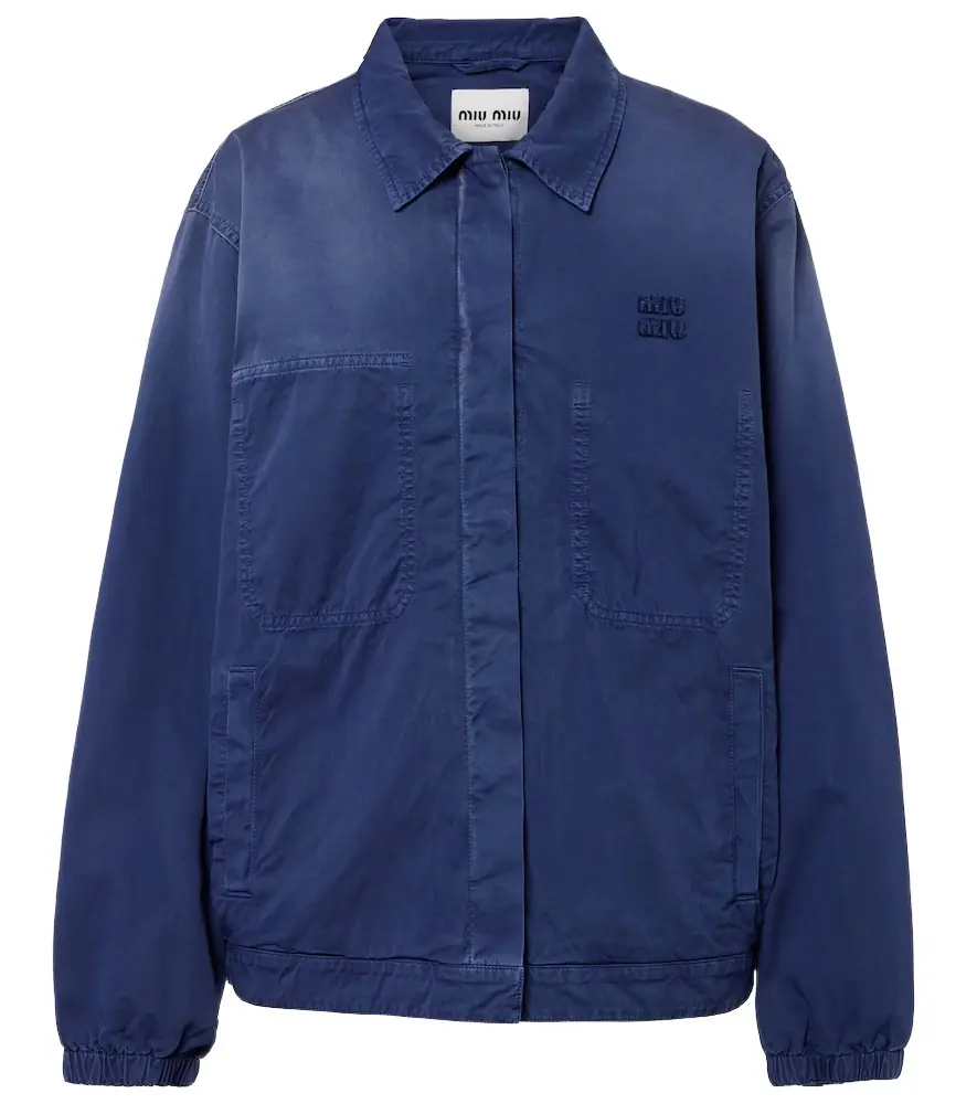 Miu Miu Cotton twill blouson jacket