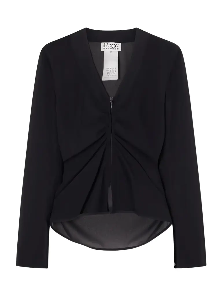 MM6 MAISON MARGIELA Jersey Zip-up Blouse