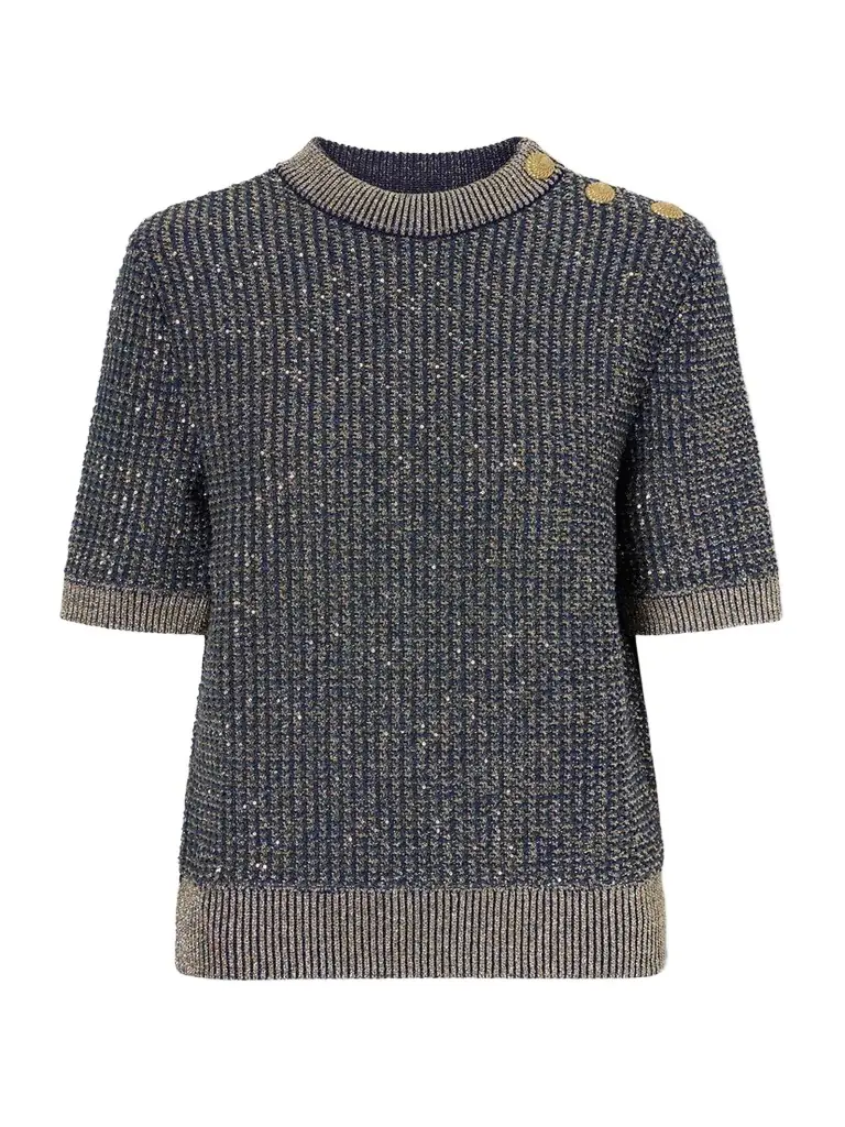 Balmain Embellished Tweed Sweater