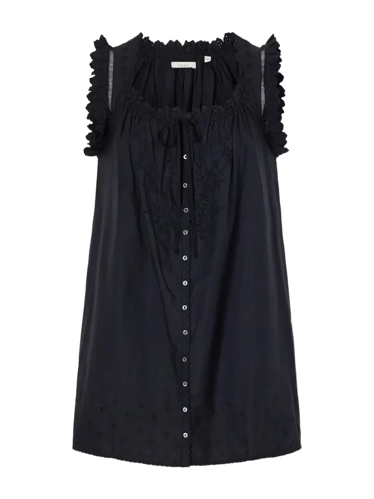 DÔEN Nessie Broderie Anglaise Organic Cotton Mini Dress