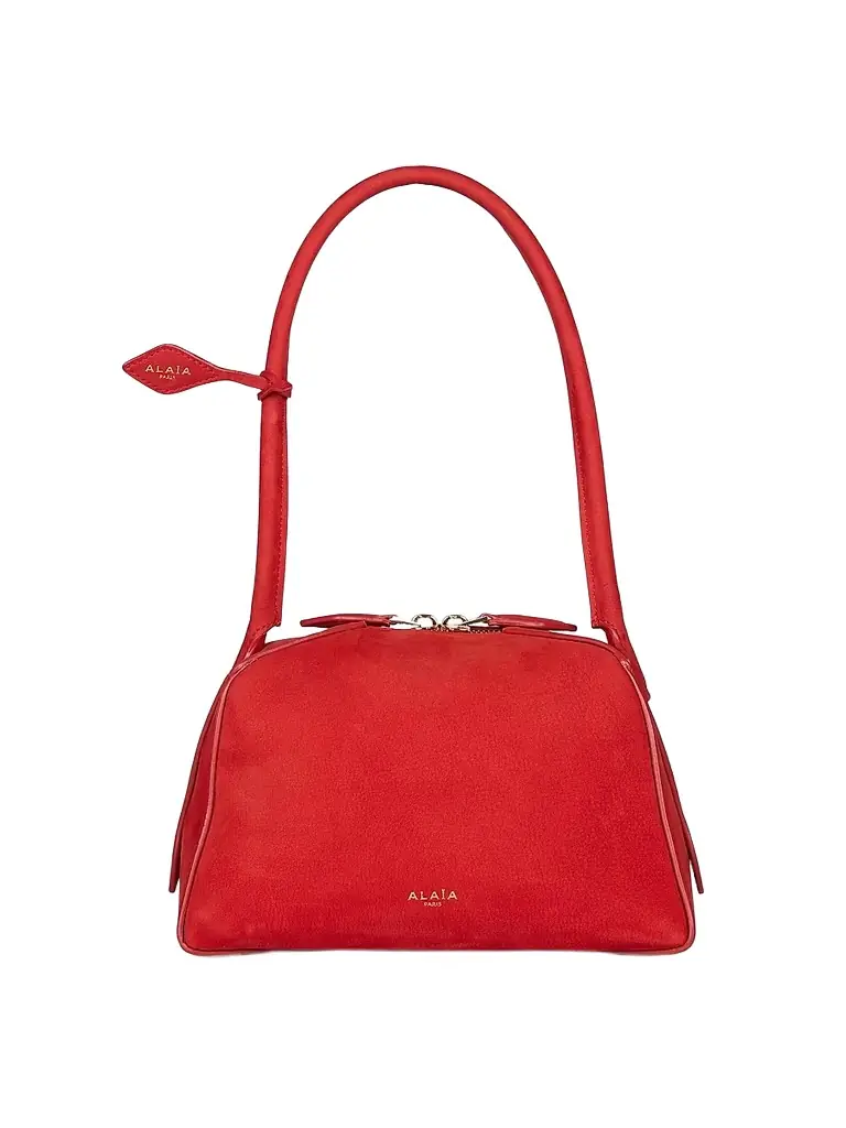 Alaïa Women's Le Bouledogue Nubuck Bowling Bag - Red - Women's Bags